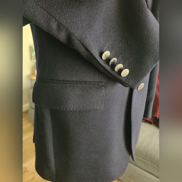 Gieves & Hawkes No.1 Savile Row London blue cashmere blazer jacket sports coat - Picture 5 of 14